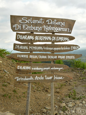 Peraturan Di Embung Nglanggeran