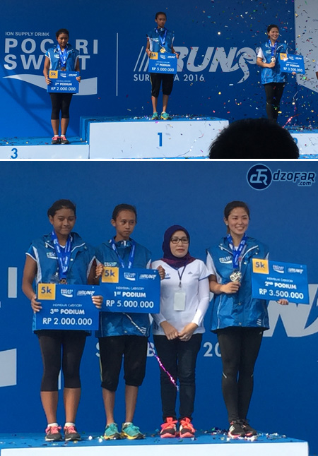 Podium 5K putri 