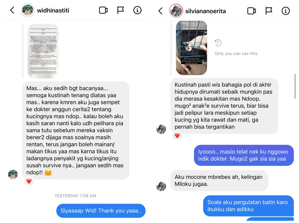 Ucapan duka kepada Kustinah