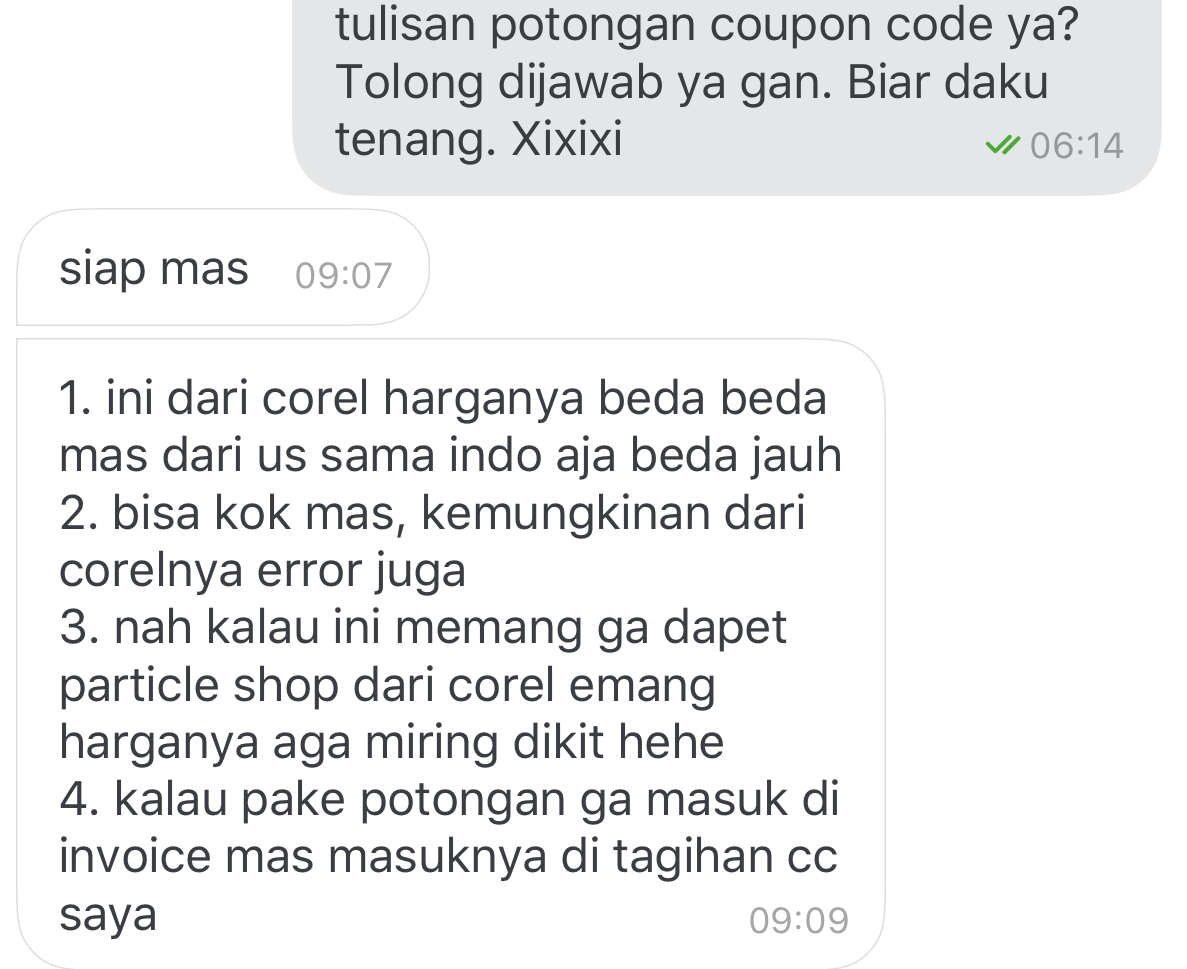DIjawab sama sellernya