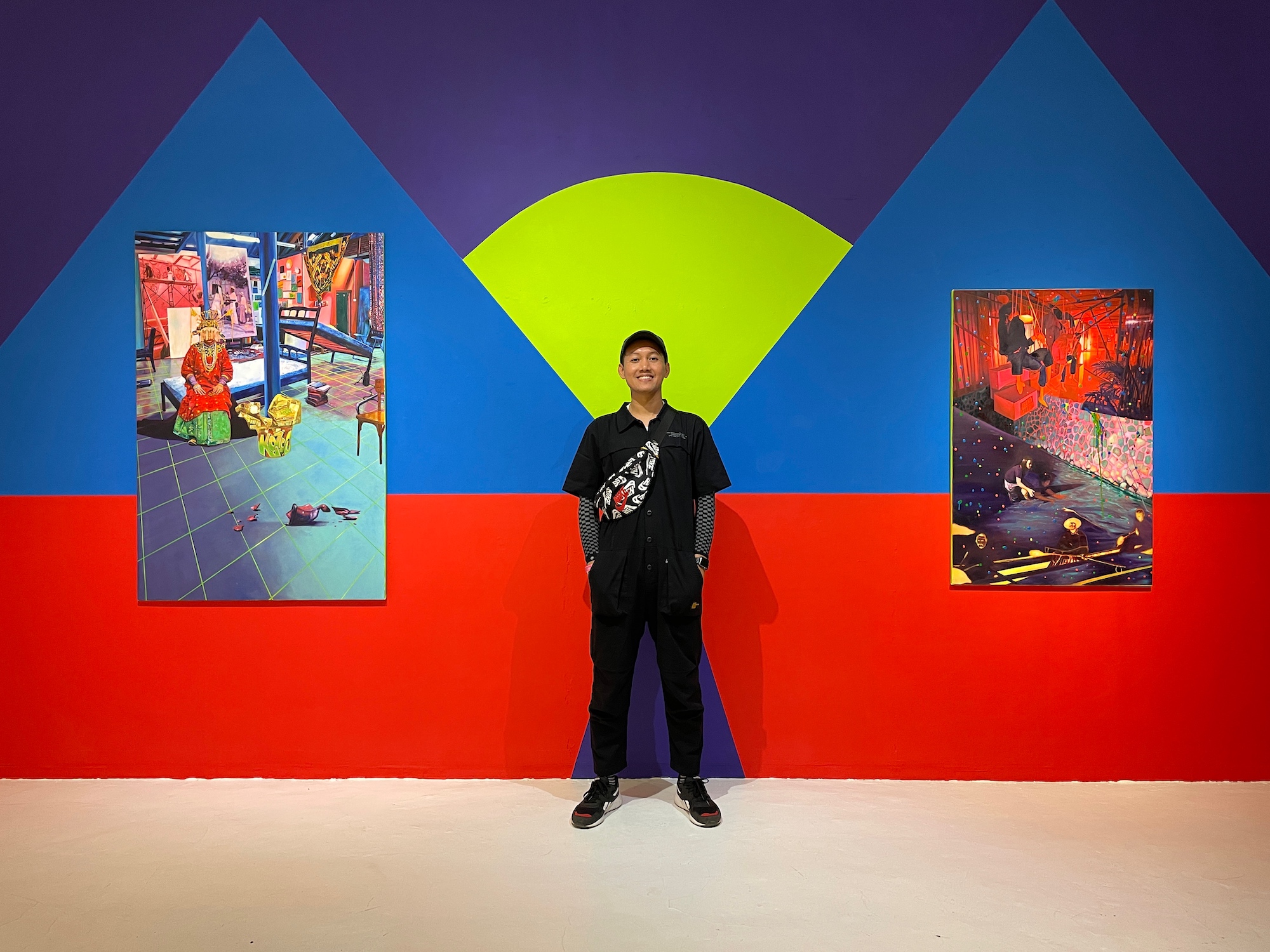 Lukisan estetik dengan warna vibrant
