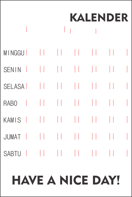 background kalender berlubang