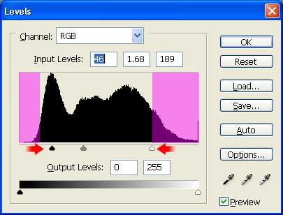 setting level photoshop
